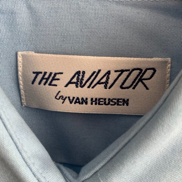 The Aviator By Van Heusen Light Blue Long Sleeve Dress Shirt NWT - Picture 4 of 7
